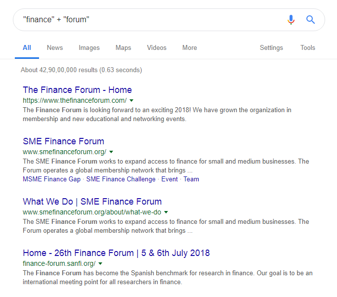 forum google search