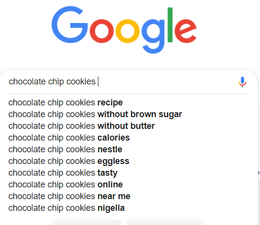 autocomplete suggestions