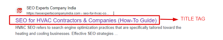 title tags for on page optimization