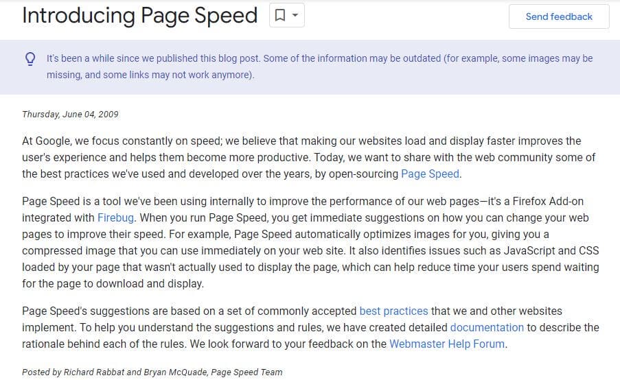 Pagespeed