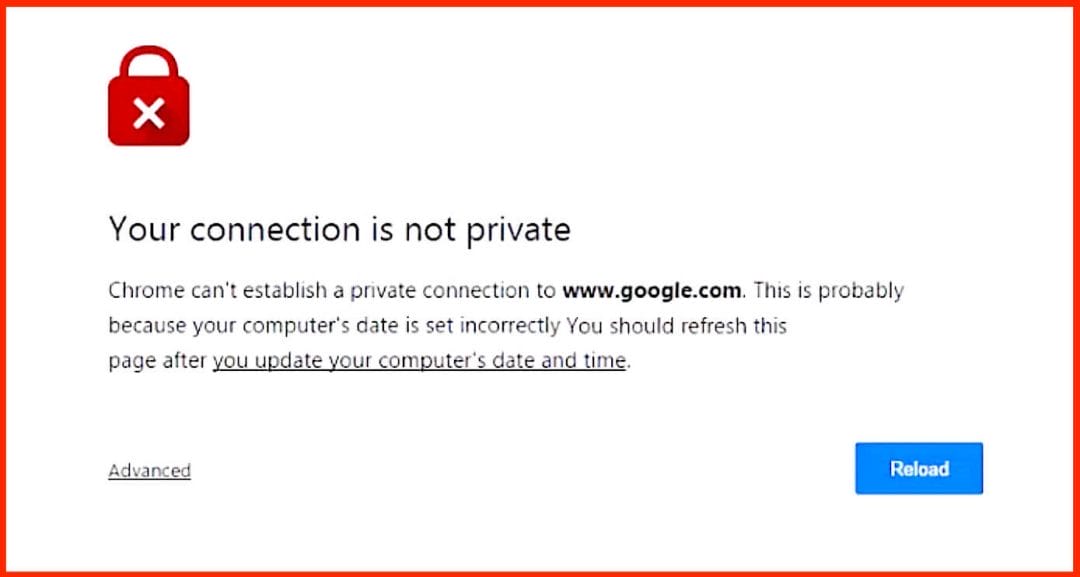 Connection is not Private