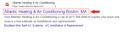 title tags optimization for hvac websites