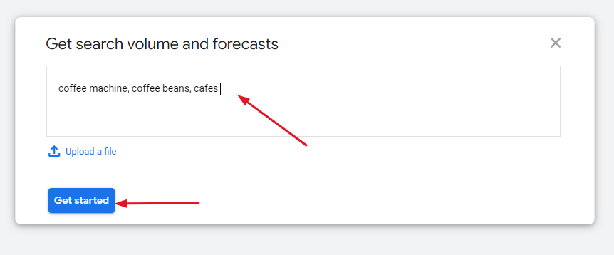 google keyword planner search volume and forecasts