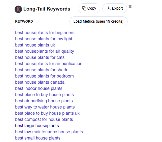 keywords everywhere longtail keywords