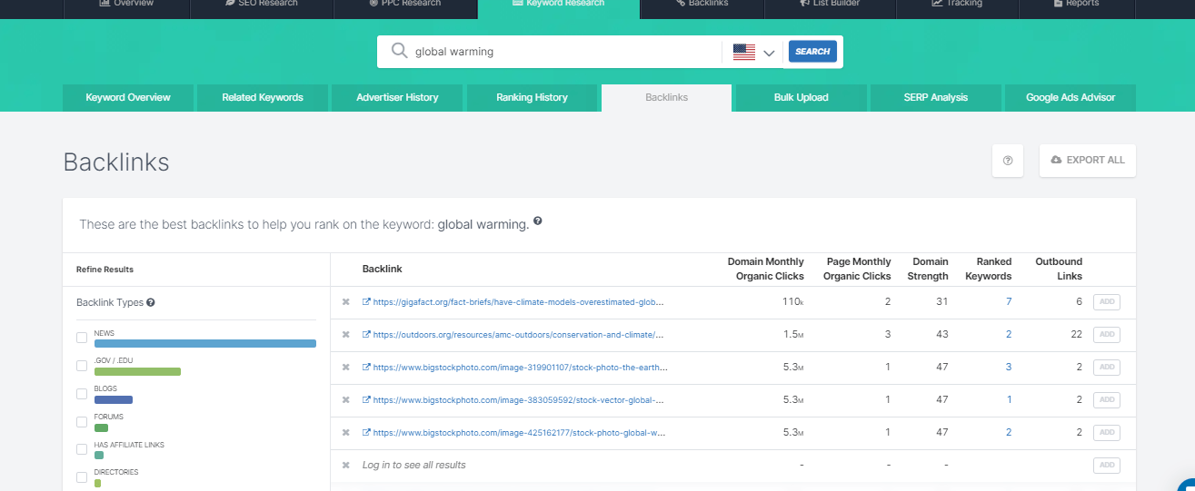 spyfu backlink analysis