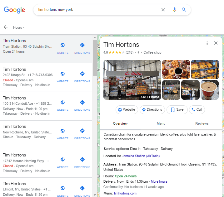 google business profile example
