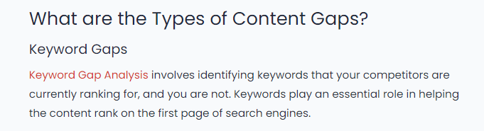 internal linking for content development