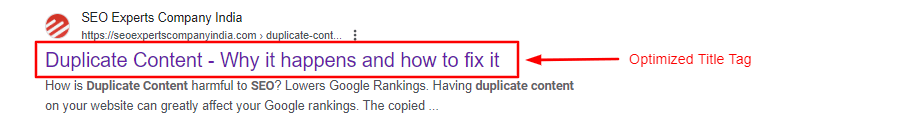 title tags example for seo audit