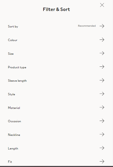 incorporate filters for category pages for on page seo