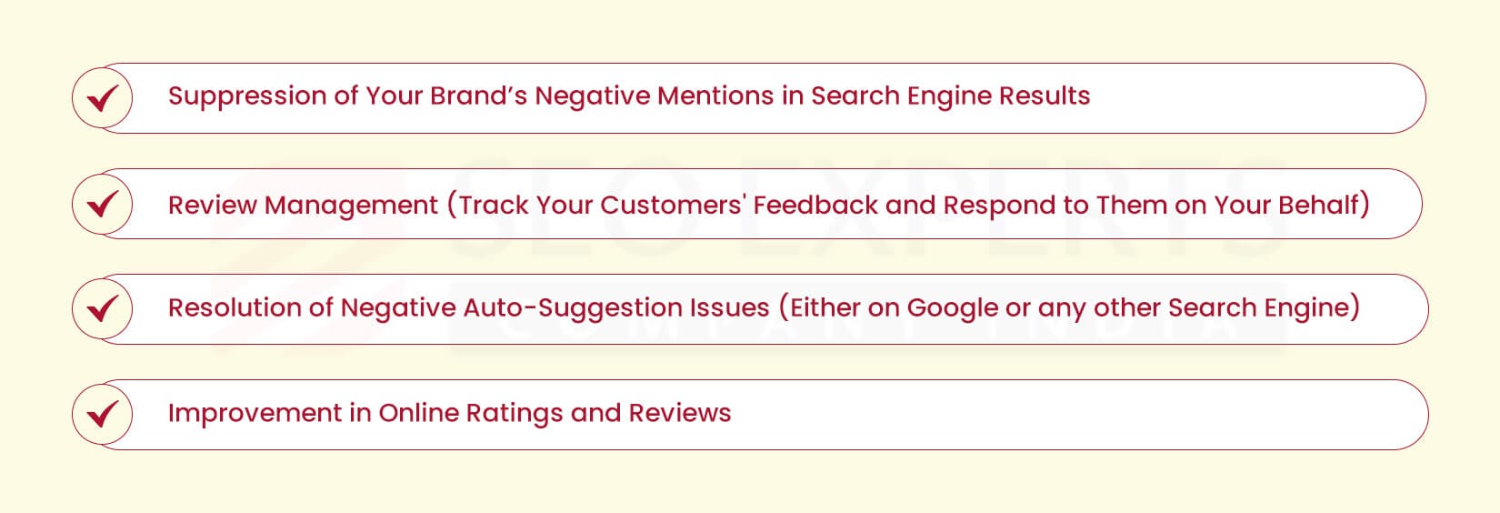 benefits of our SEO reputation management services