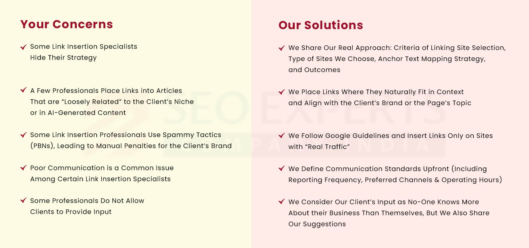 concerns and solutions